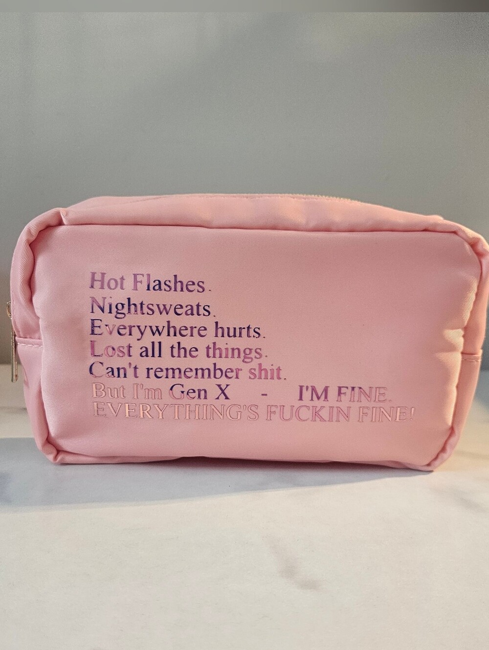 Snarky, Sassy & Sarcastic Nylon Cosmetic Pouch w/ HOLOGRAPHIC Font (PICK 1) - Picture 14 of 16